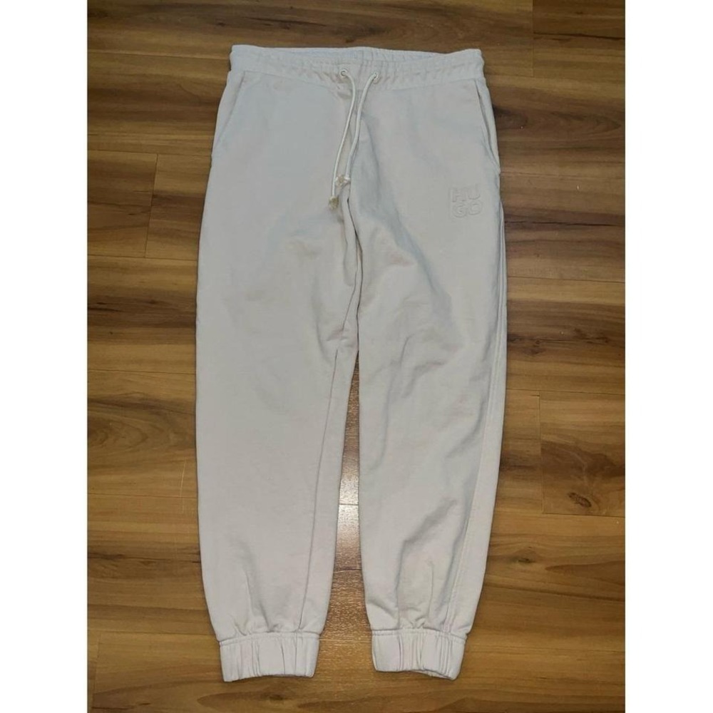 Mens HUGO Tan Drawstring Cotton‎ Thick Jogger Pants